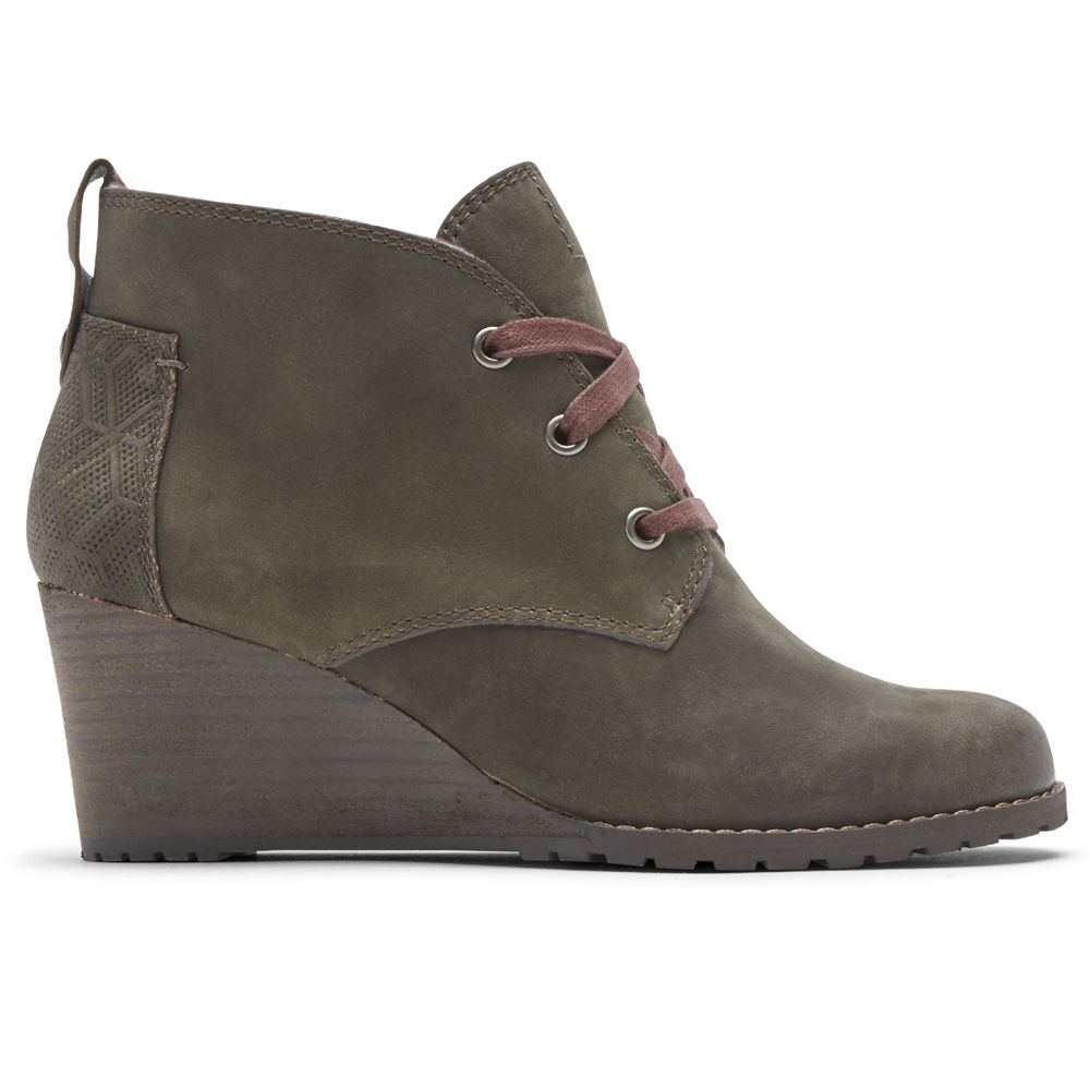 Rockport Boots For Womens Olive - Cobb Hill Lucinda Chukka - VR8439712